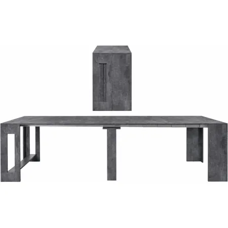 Tavolo Mobile Allungabile Consolle 50-300 cm Grigio da Pranzo Soggiorno
