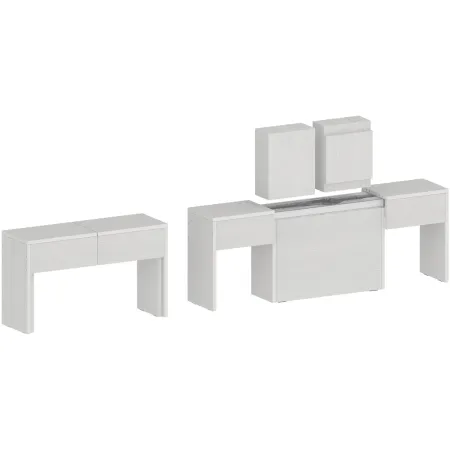 Panca Allungabile da Cucina Soggiorno Bianco Larice 290 cm Moderna