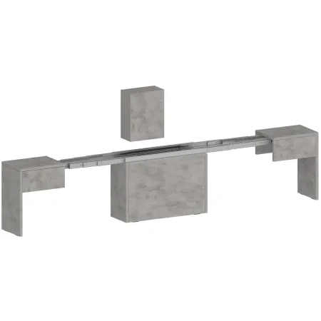 Panca Estensibile 290 cm Mobile Grigio da Soggiorno Cucina Moderno