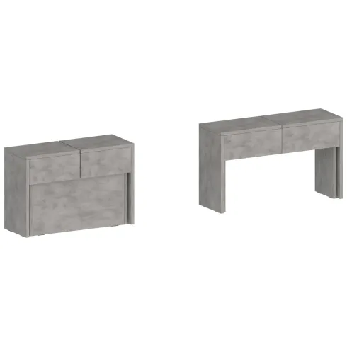 Panca Estensibile 290 cm Mobile Grigio da Soggiorno Cucina Moderno