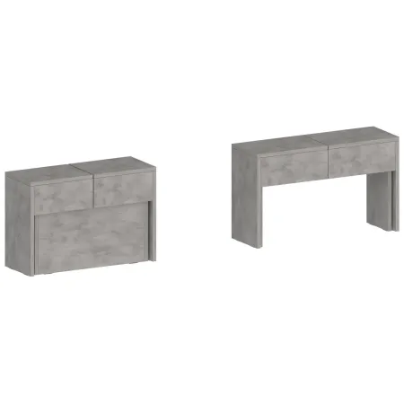 Panca Estensibile 290 cm Mobile Grigio da Soggiorno Cucina Moderno