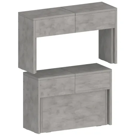 Panca Estensibile 290 cm Mobile Grigio da Soggiorno Cucina Moderno