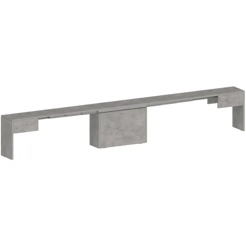Panca Estensibile 290 cm Mobile Grigio da Soggiorno Cucina Moderno
