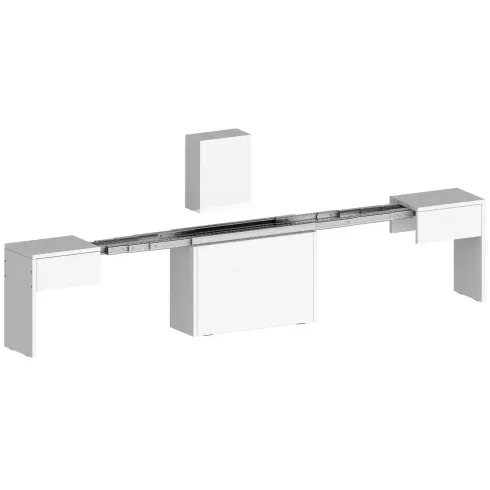 Panca Seduta Estensibile 290 cm Mobile da Pranzo Bianco Moderno