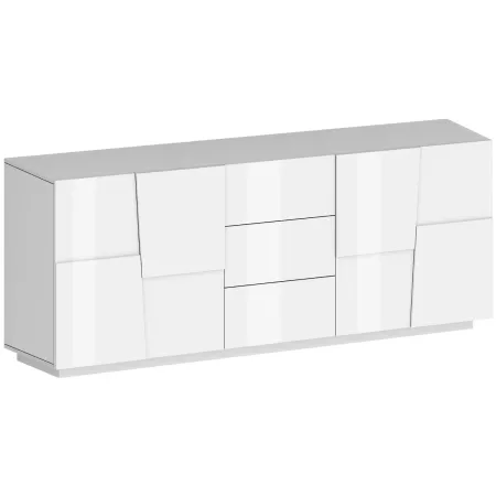 Credenza Bianco Lucido Madia Mobile Salvaspazio da Soggiorno Camera