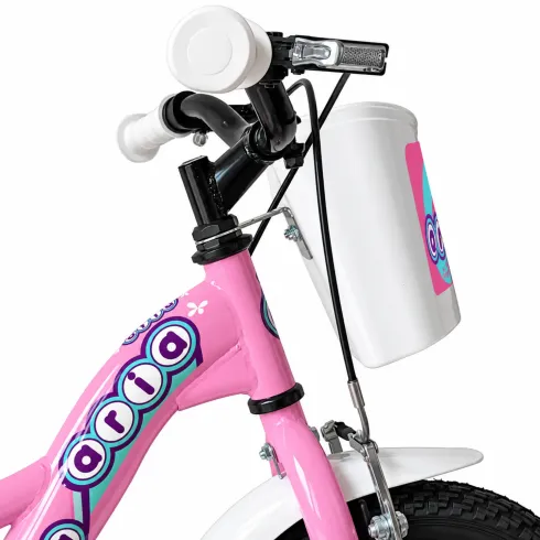 Bicicletta Bambini 12 Pollici Rosa Bici Aria con Portabamola Cestino