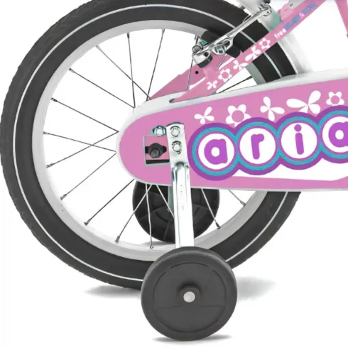 Bicicletta Bambini 16" con Cestino Seggiolino Bici Rosa Aria Bambina