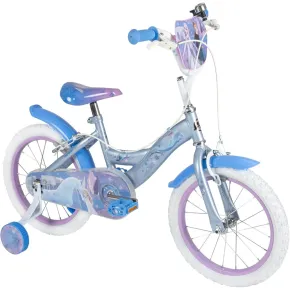 Bicicletta Frozen per Bambini 16 Pollici Celeste Bici Bambina Rotelle 2