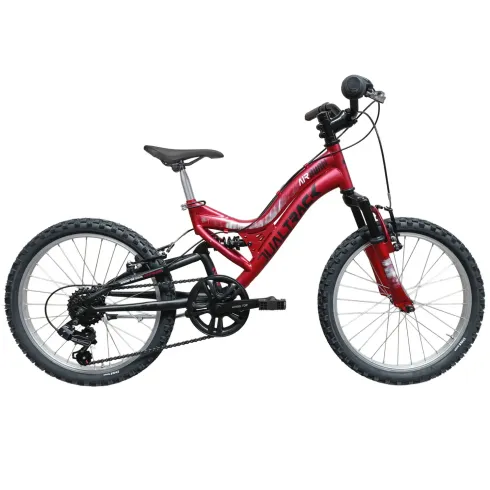 Mountain Bike 20" Rosso Bicicletta Bambini Sospensione Shimano 6V