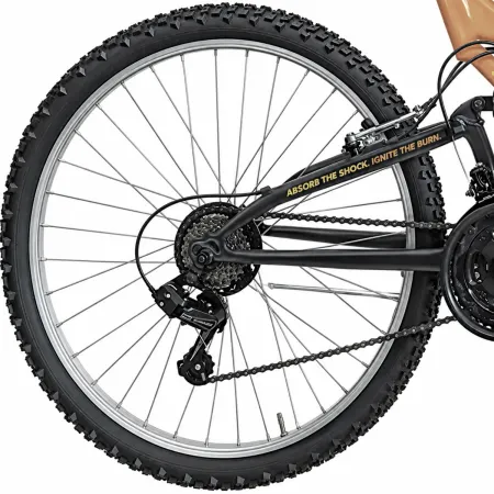 Bicicletta Mountain Bike 26 Pollici Arancione Sospensione Shimano 18V