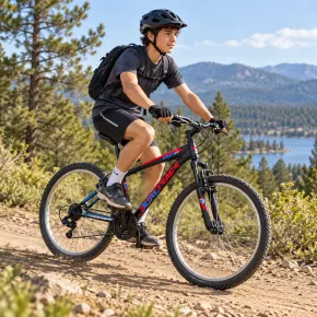 Bicicletta 26 Pollici Mountain Bike 18V Shimano Bici Rockrage Nero 2