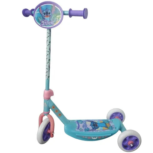 Monopattino 3 Ruote Bambini a Spinta Disney Stitch Celeste Regolabile