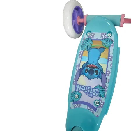Monopattino 3 Ruote Bambini a Spinta Disney Stitch Celeste Regolabile