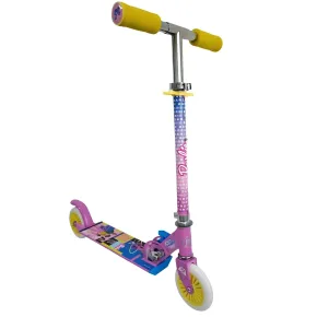 Monopattino per Bambini a Spinta 2 Ruote Barbie Rosa Pieghevole