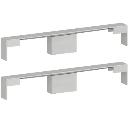 Set 2 Panche Allungabili da Pranzo 66-290 cm Bianco Larice Salvaspazio