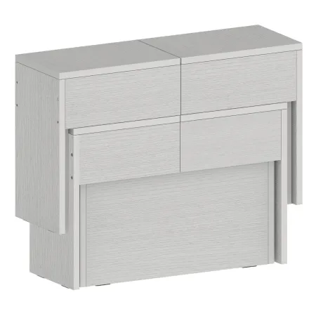 Set 2 Panche Allungabili da Pranzo 66-290 cm Bianco Larice Salvaspazio