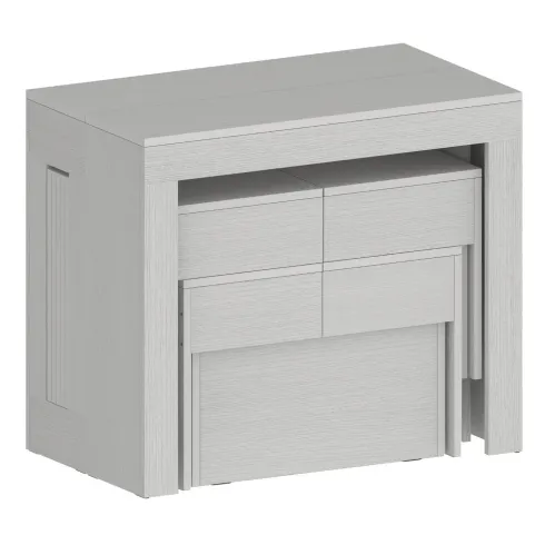 Set 2 Panche Allungabili da Pranzo 66-290 cm Bianco Larice Salvaspazio