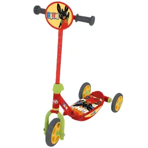 Monopattino Bambini 3 Ruote Bing Rosso a Spinta Manubrio Regolabile