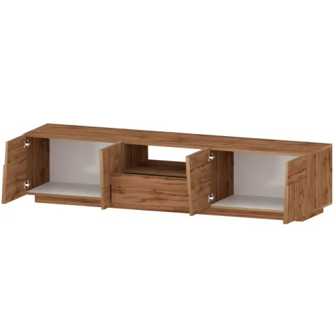 Mobile da Soggiorno Porta TV 4 Ante Cassetto 220 cm Rovere Moderno