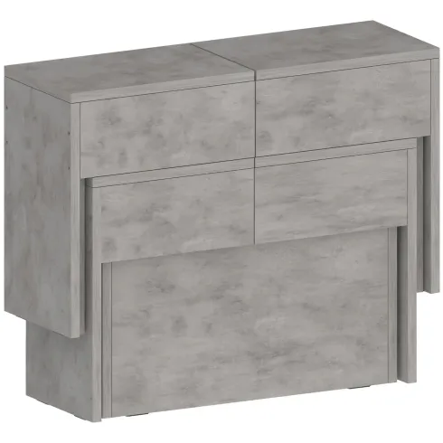 Panca Allungabile Set 2 Pezzi 66-290 cm Grigio Salvaspazio Soggiorno