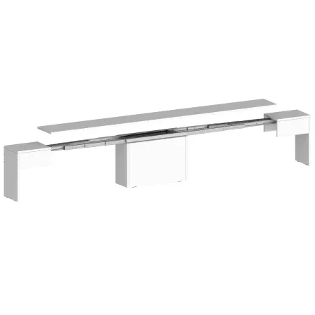 Set 2 Panche Allungabili Sovrapponibili Bianco 66-290 cm da Pranzo