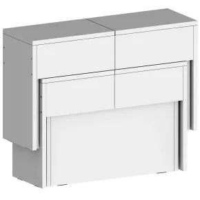 Set 2 Panche Allungabili Sovrapponibili Bianco 66-290 cm da Pranzo 2