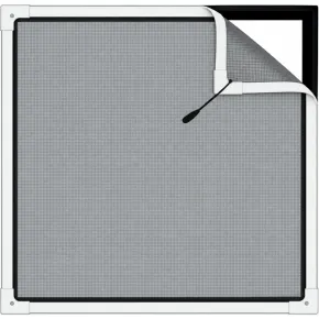 Zanzariera per Grate con Magnete Perimetrale Bianco 130x260 cm
