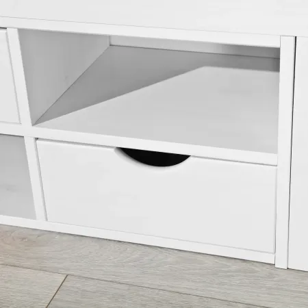 Letto Matrimoniale 180x200 King Size Bianco Rete a Doghe con Cassetti In Legno | Bricoshop24