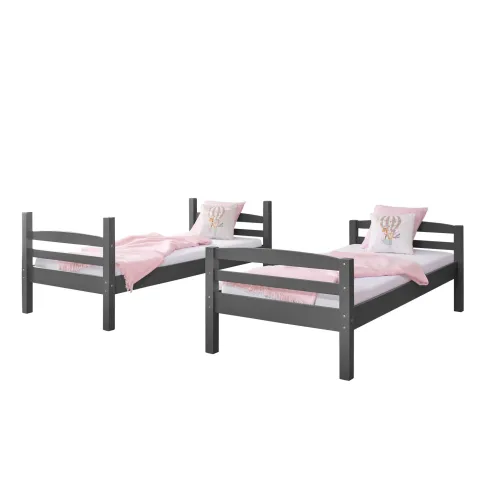 2 Letti Singoli a Castello per Materasso 90x200 Rete a Doghe Cameretta Bambini | BricoShop24