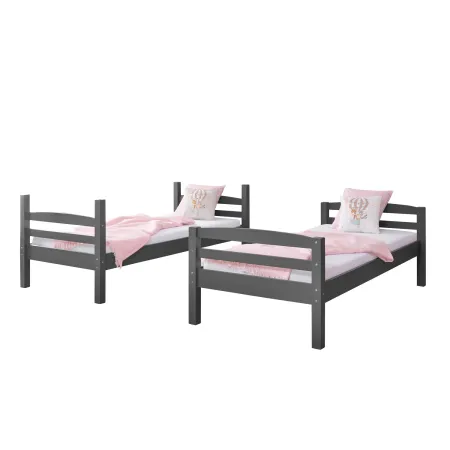 2 Letti Singoli a Castello per Materasso 90x200 Rete a Doghe Cameretta Bambini | BricoShop24
