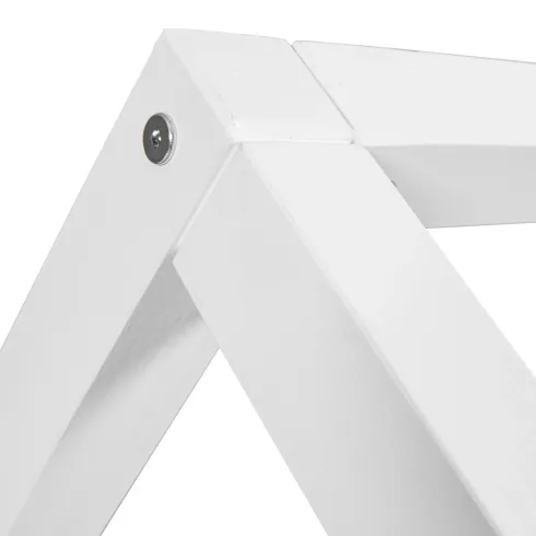 Letto singolo 90x200 cm Bianco con Tetto Doghe