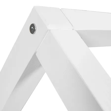 Letto singolo 90x200 cm Bianco con Tetto Doghe