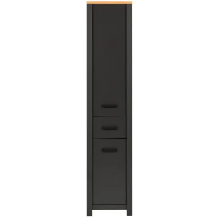 Mobile Colonna Bagno Antracite Idrorepellente Ante Reversibili Cassetto