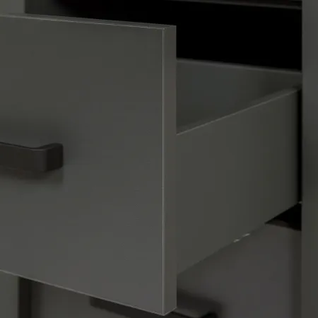 Mobile Colonna Bagno Antracite Idrorepellente Ante Reversibili Cassetto