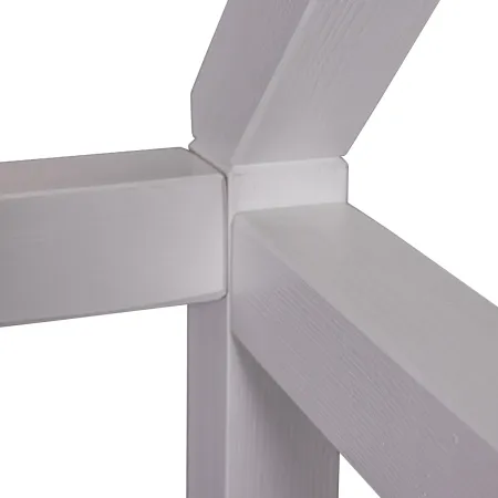 Letto Singolo 90x200 cm Struttura a Casetta in Legno Massello Bianco