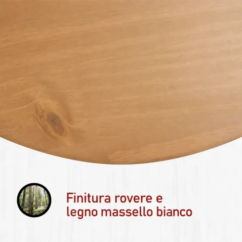 Cassettiera Camera da Letto in Legno Bianco Rovere Mobile 3 Cassetti