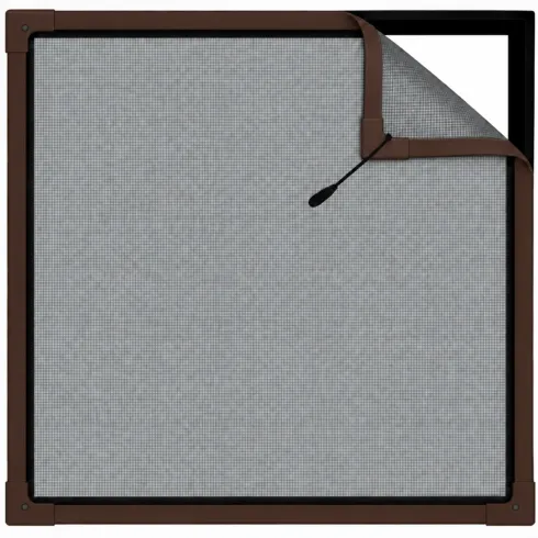 Zanzariera Marrone con Magnete Perimetrale Grate Inferiate 130x260 cm