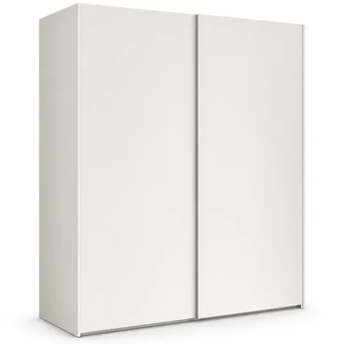 Armadio Camera da Letto Bianco 2 Ante Scorrevoli Guardaroba 180 cm