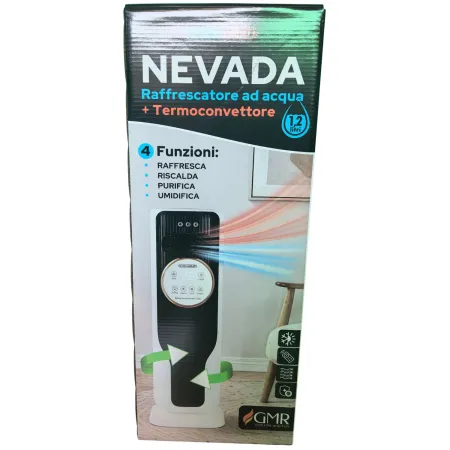 Raffrescatore Termoconvettore 2 in 1 Elettrico 2kW Nero Caldo Freddo