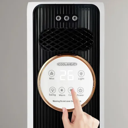 Raffrescatore Termoconvettore 2 in 1 Elettrico 2kW Nero Caldo Freddo