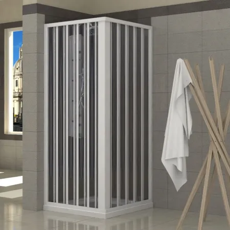 Box Doccia 70x100 Angolare a Soffietto in PVC Bianco h185