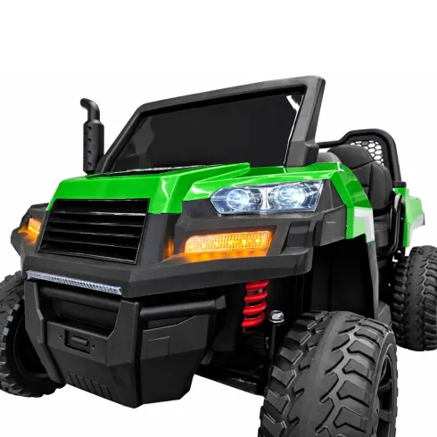 Camion Elettrico Auto per Bambini 24V 6x6 Verde Cassone Ribaltabile