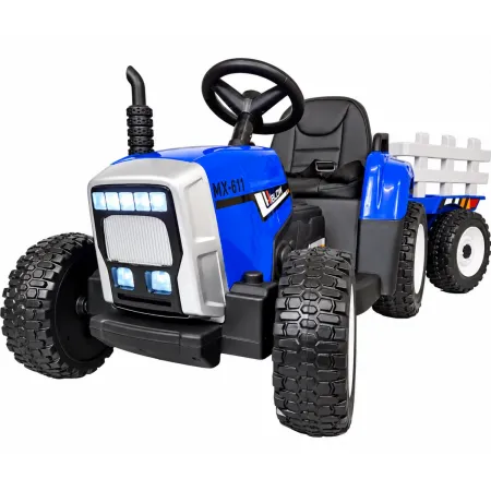 Trattore e Rimorchio Macchina Elettrica per Bambini a Batteria 12V Telecomandata | BricoShop24