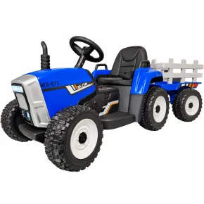Trattore e Rimorchio Macchina Elettrica per Bambini a Batteria 12V Telecomandata | BricoShop24