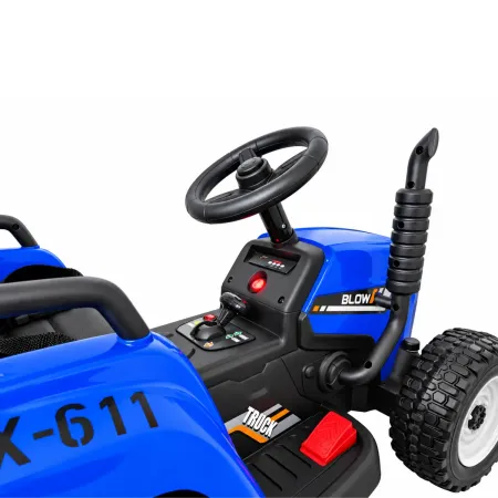 Trattore e Rimorchio Macchina Elettrica per Bambini a Batteria 12V Telecomandata | BricoShop24