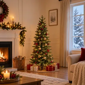 Albero di Natale 210 cm Rami Tre Punte Verde Artificiale PE PVC 2