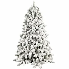 Albero di Natale Innevato Artificiale 210 cm in PVC Diametro 134 cm