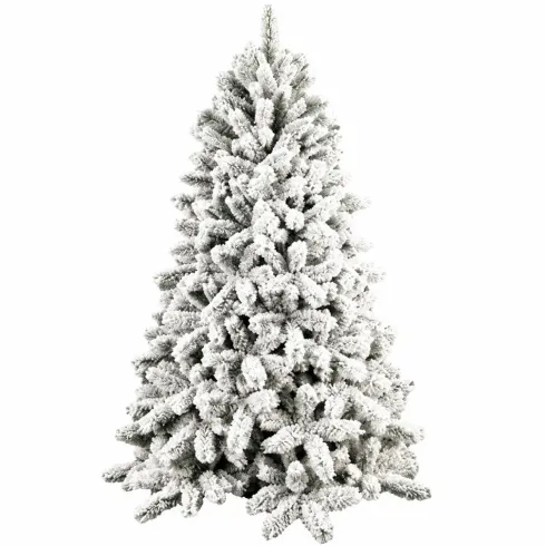 Albero di Natale Innevato Artificiale 210 cm in PVC Diametro 134 cm