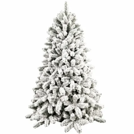 Albero di Natale Innevato Artificiale 210 cm in PVC Diametro 134 cm