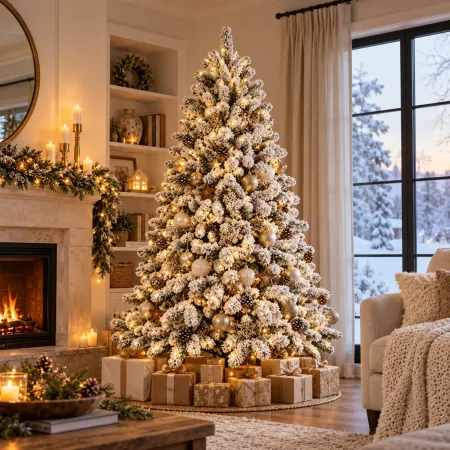 Albero di Natale 180 cm Artificiale Innevato Bianco PVC Diametro 145 cm